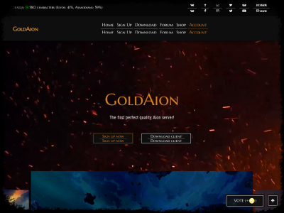 Превью проекта GoldAion — первый бесплатный сервер Айон с идеальной сборкой!